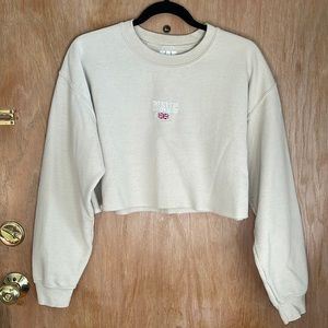 YAE Brand Crewneck Cropped Sweatshirt